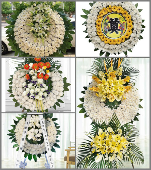 湖北孝感市安陆市府城街道张巷村花圈速递