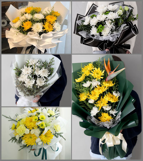 湖北孝感市安陆市府城街道张巷村白事花束代送